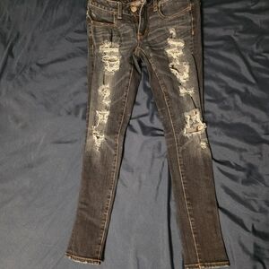 Distressed American Eagles Jeggings